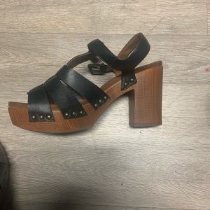 Black and brown platforms